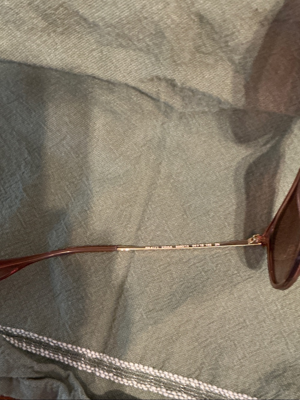 Ray-Ban Women's Pink Gradient Round Sunglasses with Gold Bridge - Picture 4 of 6